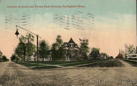 Sumner Avenue And Forest Park Avenue Springfield Ma Postcard