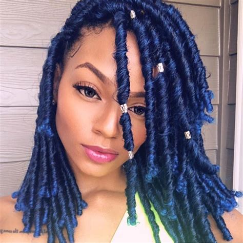 feeling blue💙💙💙 love the color on these faux locs designsbyjazmyne😍 swipe left voiceofhair