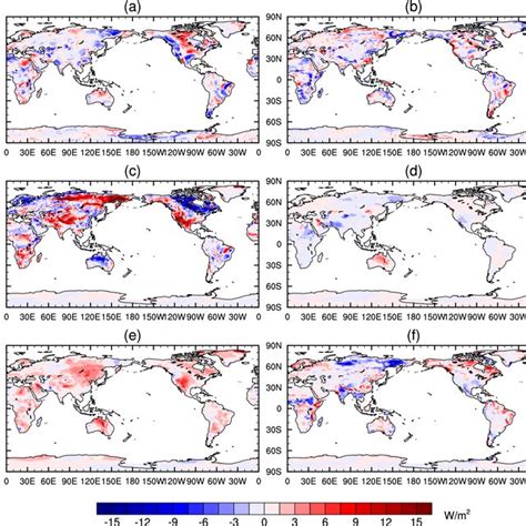 Global Distributions Of Boreal Winter Differences In A Horizontal