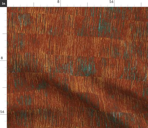 Copper Tealstriated Bands Fabric Spoonflower