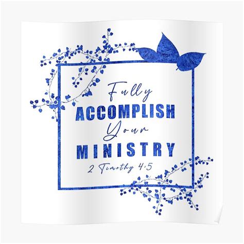Fully Accomplish Your Ministry White And Blue Poster By Yesido