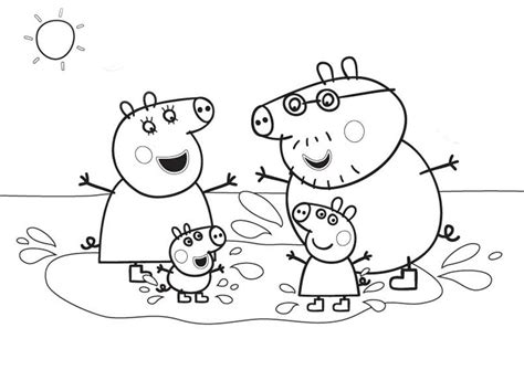 Coloring Pages For Kids Peppa Pig Family - Goimages Book