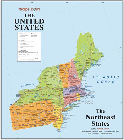 Northeast States Regional Wall Map By Mapsales