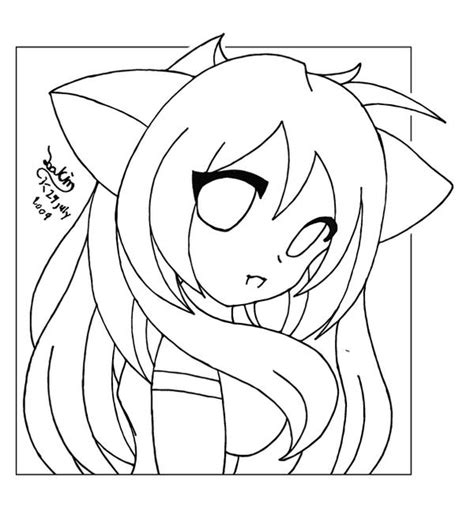 Cute Anime Fox Girl Coloring Pages Coloring Pages