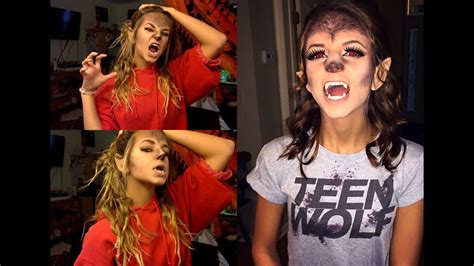 Happy Halloween Teen Wolfwerewolf Makeup Tutorial Youtube