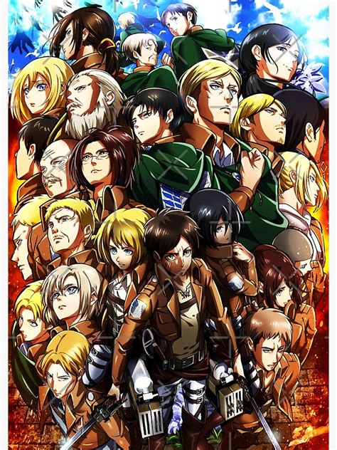 Attack On Titan All Heroes Photographic Print For Sale By