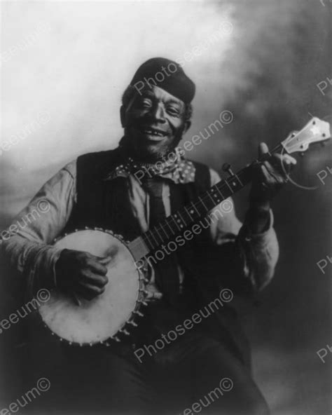 Happy Mose 1900s Black Banjo Player 8x10 Reprint Of Old Photo African