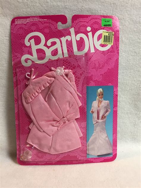Vintage Barbie Clothes Pink Gown In Original Packaging Etsy In 2020