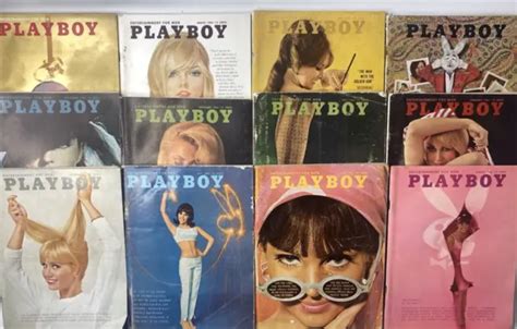 PLAYBOY MAGAZINE 1965 Full Year Lot Complete Set 12 Magazines W