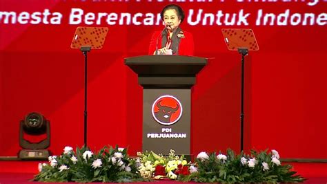 Pidato Ketua Umum Pdip Megawati Soekarnoputri Di Rakernas Pdip
