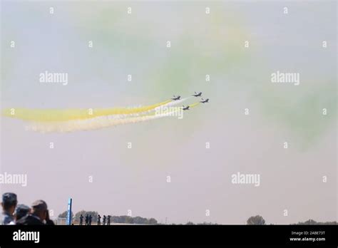 Chinese Pla Air Force Bayi Aerobatics Team Perform For Citizens During