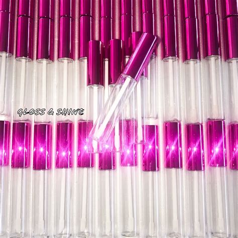 20 Pack Hot Pink 10ml Empty Lip Gloss Tubes With Applicator Etsy