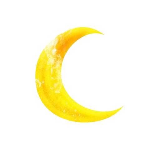 Yellow Crescent Moon Png All