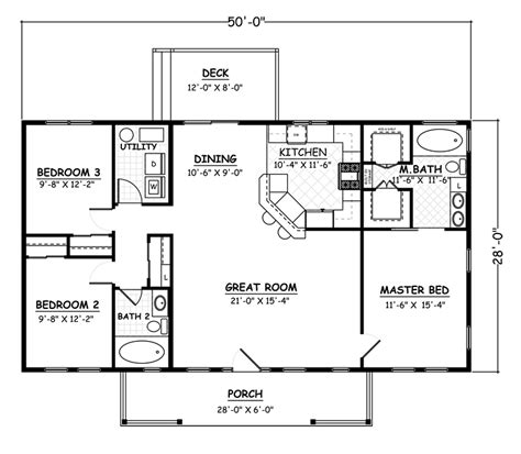 This ranch house plan has 2 bedrooms, 2 bathrooms, and a garage. Country Style House Plan 40686 with 3 Bed, 2 Bath