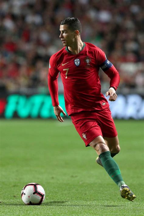 Portugals Forward Cristiano Ronaldo In Action During The Uefa Euro