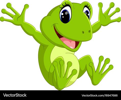 Cute Frog Cartoon Royalty Free Vector Image Vectorstock