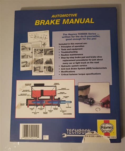 Haynes Techbook Automotive Brake Manual 10410 2112 Pbk Ebay