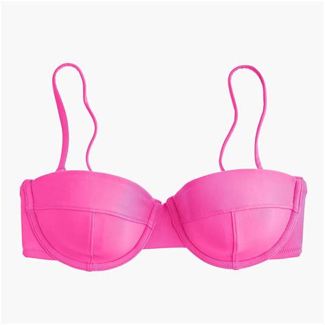 Jcrew Synthetic Underwire Bikini Top In Pink Lyst