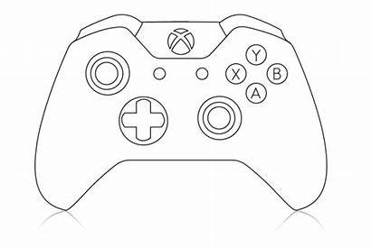 Xbox Controller Coloring Playstation Template Outline Printable
