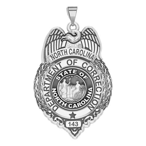 Personalized North Carolina Corrections Badge With Number Pg101557