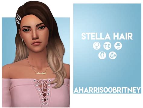Stella Hair Aharris00britney On Patreon Sims Hair Womens