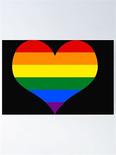 Lgbt Flag Heart Poster For Sale By Theindigowitch Redbubble