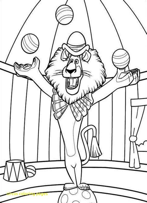Circus Lion Coloring Pages At Free Printable