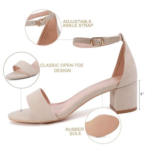 Moda Chics Womens 2 Inches Chunky Heel Sandals For Nude Mf2 Inches Size 100 Ebay