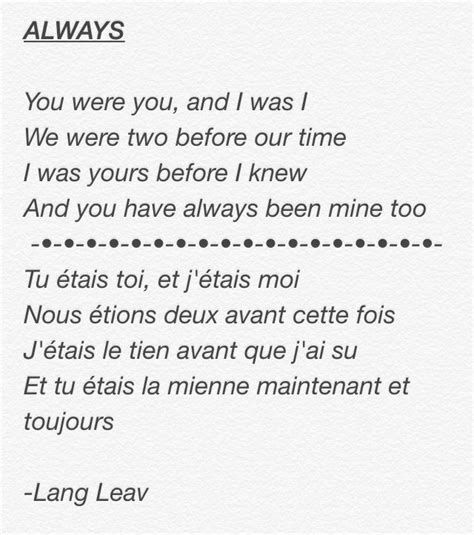 My favorite poem in English and French. It's so cute! :) | French love