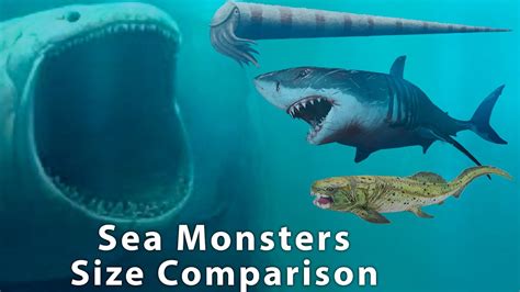 Sea Monsters Size Comparison Biggest Sea Monsters Satisfying Video