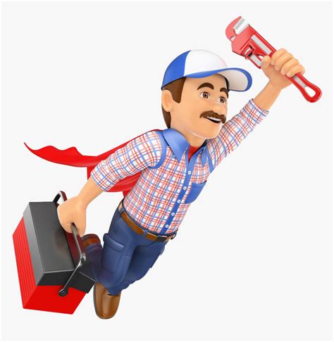  Stock Plumber Clipart Tool Man Plumber With Pipe Wrench Hd Png