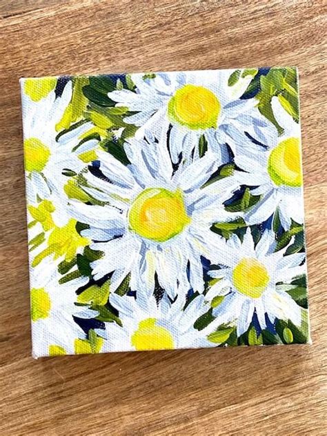 Learn How To Paint Daisies With Acrylic Paint Step By Step Skillshare