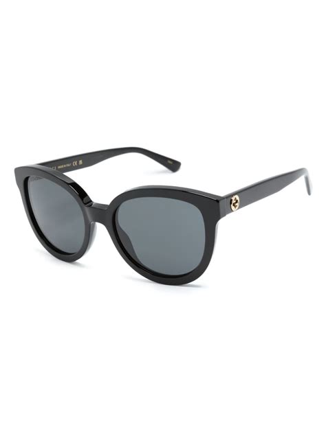 Gucci Eyewear Logo Plaque Cat Eye Sunglasses Farfetch