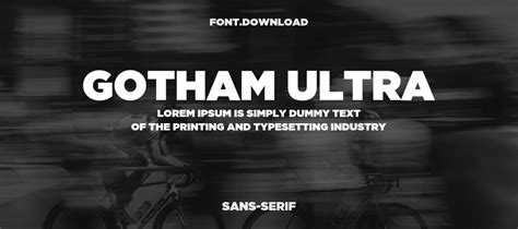 Gotham Ultra Font Download Free Fontdownload