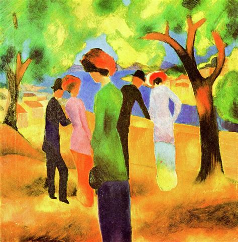 Lady In A Green Jacket By August Macke Painting By August Macke Fine