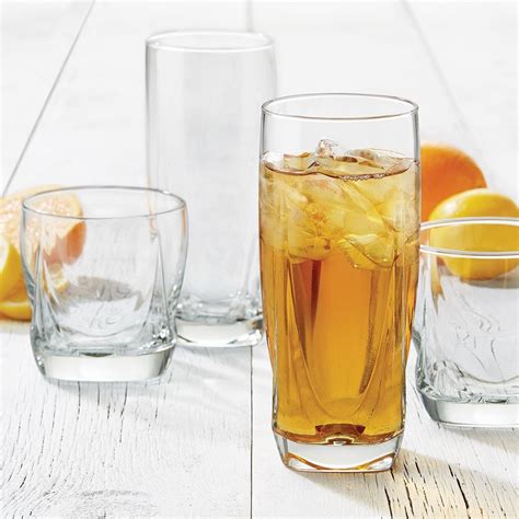 Libbey Imperial 16 Piece Tumbler And Rocks Glass Set Clear Ebay