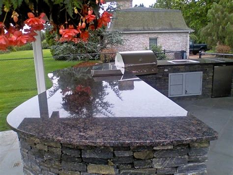 Outdoor Granite Kitchen Traditional Patio Providence