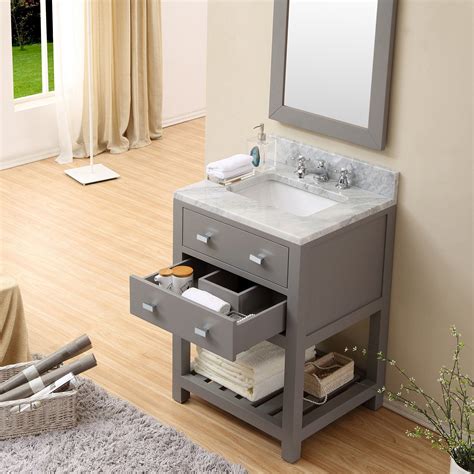 The vanity is very nice looking, just like the picture and just what i was looking for. 24 inch Gay Finish Single Sink Bathroom Vanity