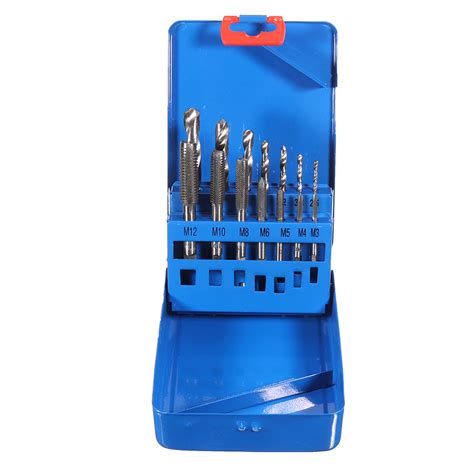 Drillpro 14pcs Hss Metric M3 M12 Screw Tap And Drill Set With Metal