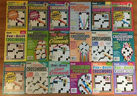 Lot Of Dell Penny Press Crossword Puzzle Books Good Time Fun Pocket