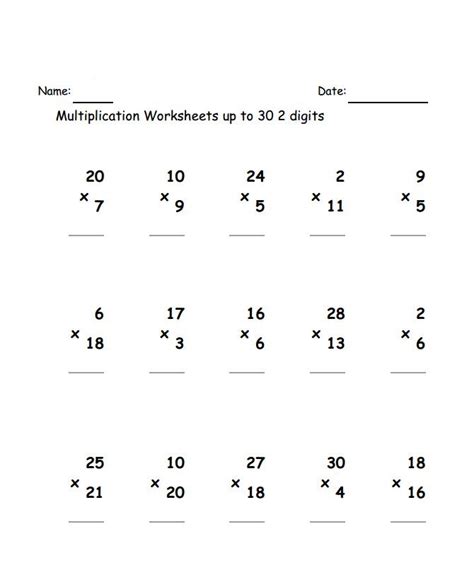 Download the free multiplication table chart worksheet or practice paper or tast paper for kids which is given here in printable pdf. 3rd Grade Multiplication Worksheets - Best Coloring Pages For Kids