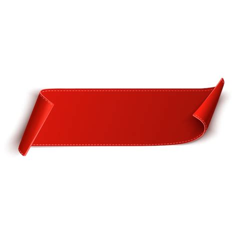 Premium Vector Red Blank Price Tag Label Or Badge Ribbon Banner For