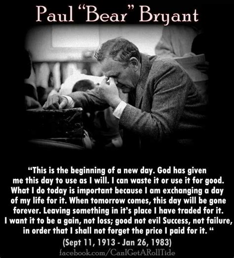 Paul Bear Bryant Quotes Quotesgram
