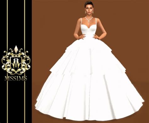 Bride Wedding Tulle Gown P At Mssims Sims 4 Updates