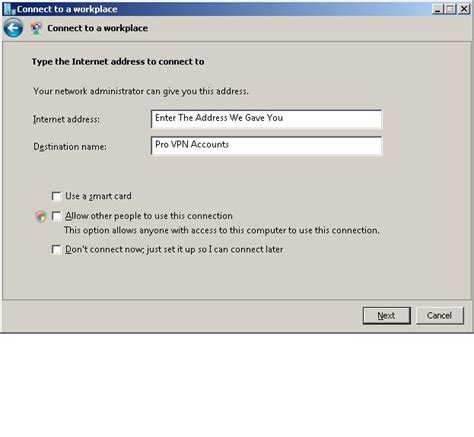 Vpn Account Pptp Setup For Windows Vista Pro Vpn Accounts Premium Service