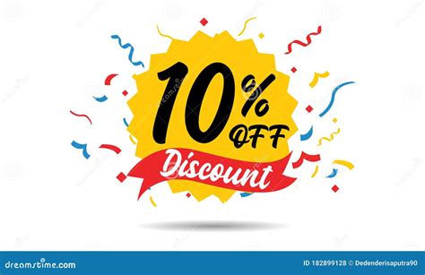 Sale Discount Icons Special Offer Price Signs 10 Percent Off