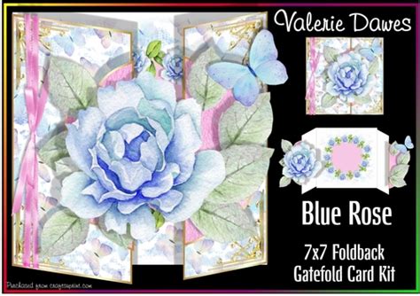 Fold Back Gatefold Kit Blue Rose Cup816047203 Craftsuprint