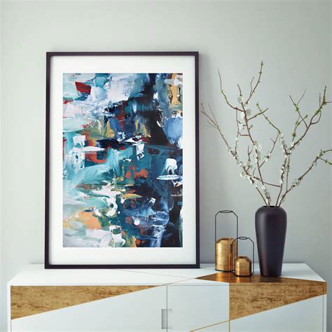 Wall Art Abstract Print Framed Artwork By Abstract House