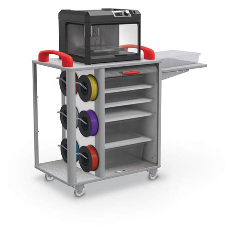 Camarin writing desk this writing desk in jamocha wood finish is characterized by manufactured wood construction and convenient storage sections. Makerspace 3D Printer Cart - Available through MeTEOR ...