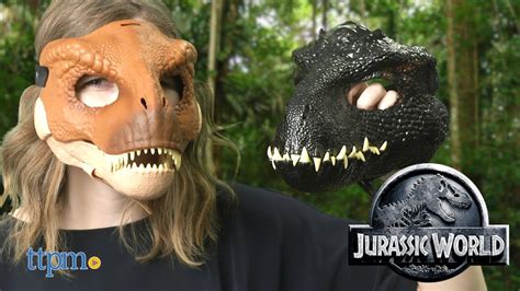 Jurassic World Dinosaur Mask Tyrannosaurus Rex Cosplay Halloween Masks With Movable Mouth